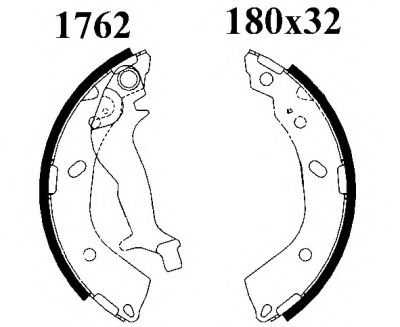 BSF 01762 Тормозные колодоки 