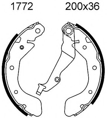 BSF 01772 Тормозные колодоки 