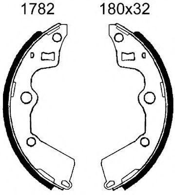 BSF 01782 Тормозные колодоки 
