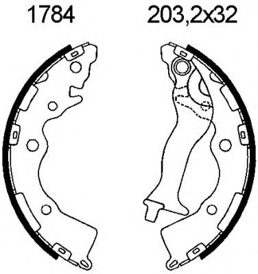 BSF 01784 Тормозные колодоки 