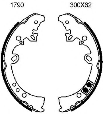 BSF 01790 Тормозные колодоки 