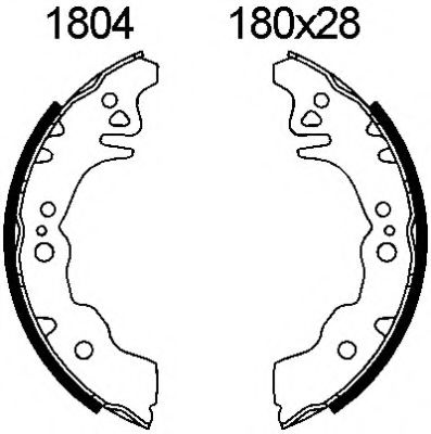 BSF 01804 Тормозные колодоки 