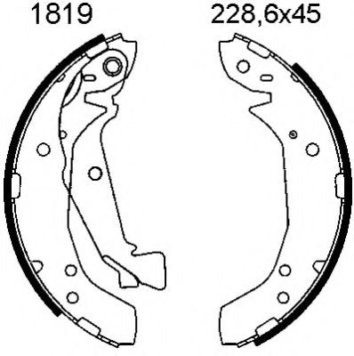 BSF 01819 Тормозные колодоки 