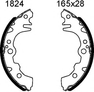 BSF 01824 Тормозные колодоки 