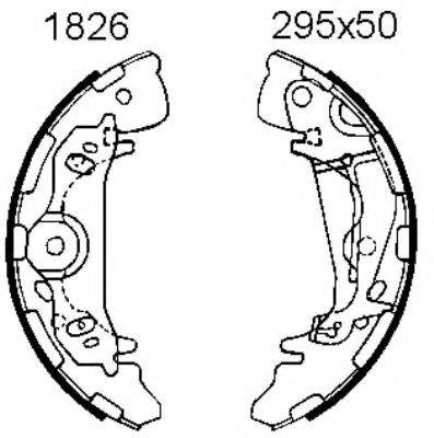 BSF 01826 Тормозные колодоки 