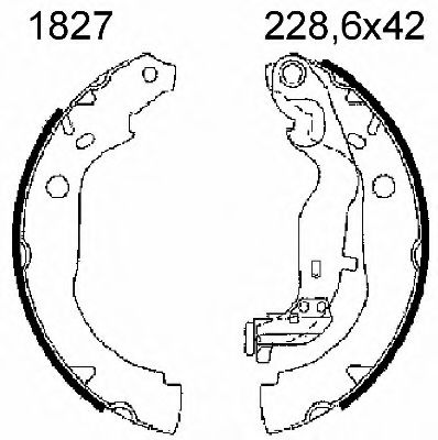 BSF 01827 Тормозные колодоки 