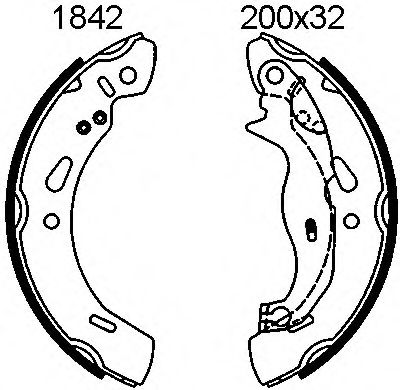 BSF 01842 Тормозные колодоки 