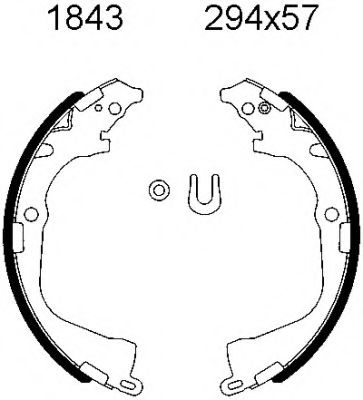 BSF 01843 Тормозные колодоки 