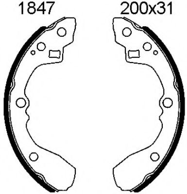 BSF 01847 Тормозные колодоки 