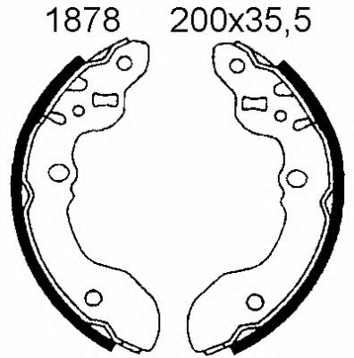 BSF 01878 Тормозные колодоки 