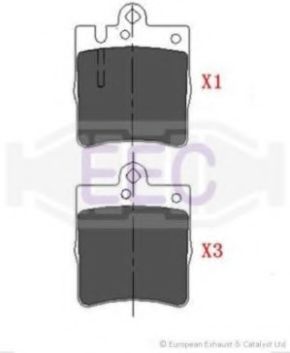 EEC BRP1164 Тормозные колодки для MERCEDESBENZ (Мерседес бенц) EEC BRP1164 Тормозные колодки для MERCEDESBENZ (Мерседес бенц)