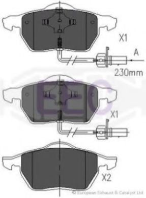 EEC BRP1234 Тормозные колодки для VOLKSWAGEN (Фольксваген) EEC BRP1234 Тормозные колодки для VOLKSWAGEN (Фольксваген)