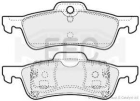 EEC BRP1287 Комплект тормозных колодок, дисковый тормоз 