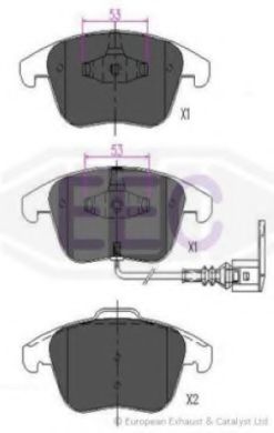 EEC BRP1313 Тормозные колодки для AUDI TT (Ауди Тт) EEC BRP1313 Тормозные колодки для AUDI TT (Ауди Тт)