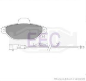 EEC BRP1627 Тормозные колодки для FIAT 500 (Фиат 500) EEC BRP1627 Тормозные колодки для FIAT 500 (Фиат 500)