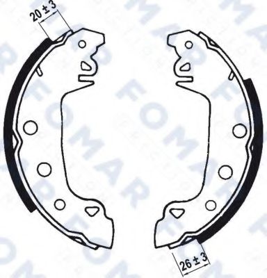 FOMAR Friction FO 0114 Тормозные колодоки для RENAULT FUEGO (Рено Фуэго) FOMAR Friction FO 0114 Тормозные колодоки для RENAULT FUEGO (Рено Фуэго)
