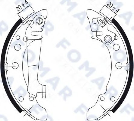 FOMAR Friction FO 0343 Тормозные колодоки для AUDI 100 (Ауди 100) FOMAR Friction FO 0343 Тормозные колодоки для AUDI 100 (Ауди 100)