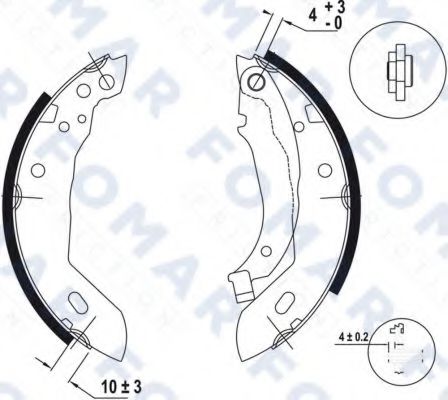 FOMAR Friction FO 0392 Тормозные колодоки для PEUGEOT 205 I (Пежо 205 и) FOMAR Friction FO 0392 Тормозные колодоки для PEUGEOT 205 I (Пежо 205 и)
