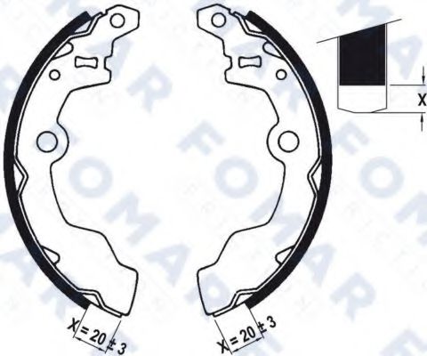 FOMAR Friction FO 0482 Тормозные колодоки для SUBARU (Субару) FOMAR Friction FO 0482 Тормозные колодоки для SUBARU (Субару)