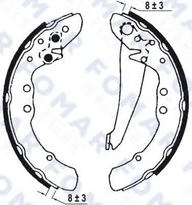 FOMAR Friction FO 0572 Тормозные колодоки для AUDI 90 (Ауди 90) FOMAR Friction FO 0572 Тормозные колодоки для AUDI 90 (Ауди 90)
