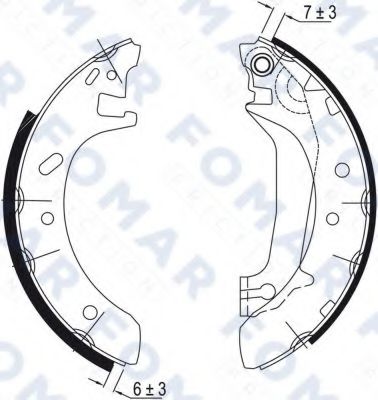 FOMAR Friction FO 0580 Тормозные колодоки для FORD (Форд) FOMAR Friction FO 0580 Тормозные колодоки для FORD (Форд)
