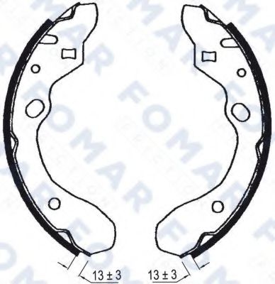 FOMAR Friction FO 0603 Тормозные колодоки для MAZDA (Мазда) FOMAR Friction FO 0603 Тормозные колодоки для MAZDA (Мазда)