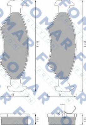 FOMAR Friction FO 430981 Тормозные колодки для FORD FIESTA (Форд Фиэста) FOMAR Friction FO 430981 Тормозные колодки для FORD FIESTA (Форд Фиэста)