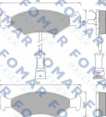 FOMAR Friction FO 431181 Тормозные колодки для FORD FIESTA (Форд Фиэста) FOMAR Friction FO 431181 Тормозные колодки для FORD FIESTA (Форд Фиэста)