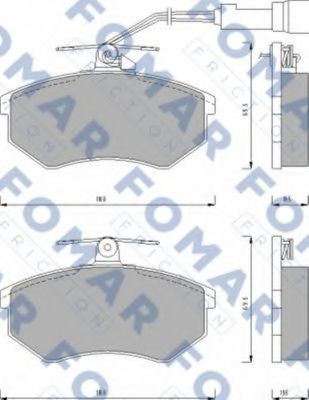 FOMAR Friction FO 432881 Тормозные колодки для AUDI 100 (Ауди 100) FOMAR Friction FO 432881 Тормозные колодки для AUDI 100 (Ауди 100)
