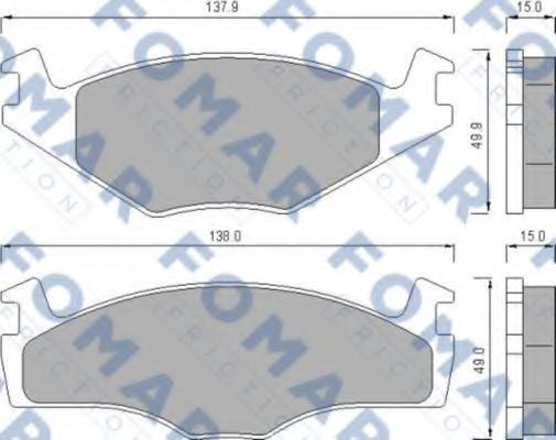 FOMAR Friction FO 436481 Тормозные колодки для VOLKSWAGEN POLO (Фольксваген Поло) FOMAR Friction FO 436481 Тормозные колодки для VOLKSWAGEN POLO (Фольксваген Поло)