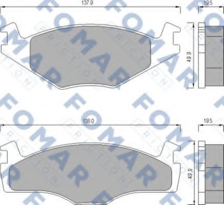 FOMAR Friction FO 436681 Тормозные колодки для VOLKSWAGEN QUANTUM (Фольксваген Qуантум) FOMAR Friction FO 436681 Тормозные колодки для VOLKSWAGEN QUANTUM (Фольксваген Qуантум)