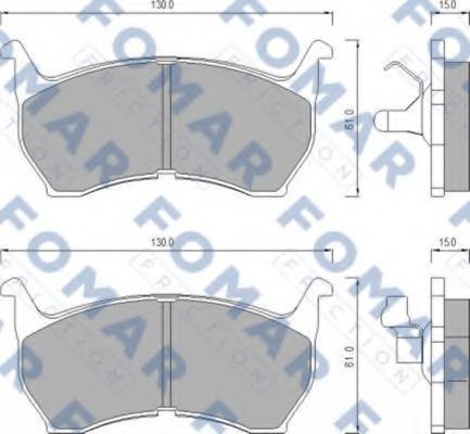 FOMAR Friction FO 438781 Тормозные колодки для MAZDA 626 II (Мазда 626 2) FOMAR Friction FO 438781 Тормозные колодки для MAZDA 626 II (Мазда 626 2)