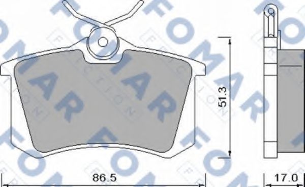 FOMAR Friction FO 448181 Тормозные колодки для VOLKSWAGEN (Фольксваген) FOMAR Friction FO 448181 Тормозные колодки для VOLKSWAGEN (Фольксваген)
