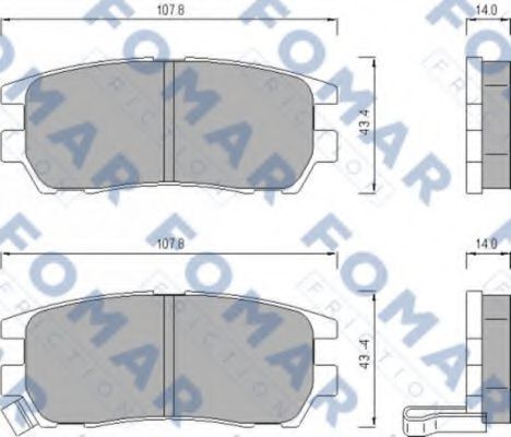 FOMAR Friction FO 482181 Тормозные колодки для MITSUBISHI PAJERO/SHOGUN (Митсубиши/митсубиси Пажэро/шогун) FOMAR Friction FO 482181 Тормозные колодки для MITSUBISHI PAJERO/SHOGUN (Митсубиши/митсубиси Пажэро/шогун)