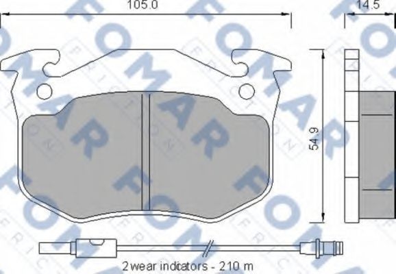 FOMAR Friction FO 528281 Тормозные колодки для RENAULT SUPER 5 (Рено Супэр 5) FOMAR Friction FO 528281 Тормозные колодки для RENAULT SUPER 5 (Рено Супэр 5)