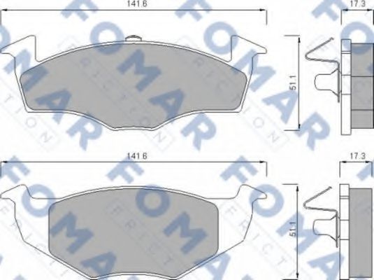 FOMAR Friction FO 643081 Тормозные колодки для VOLKSWAGEN (Фольксваген) FOMAR Friction FO 643081 Тормозные колодки для VOLKSWAGEN (Фольксваген)