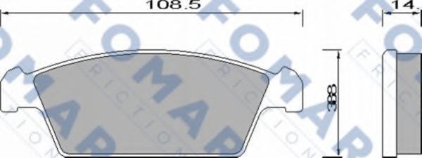 FOMAR Friction FO 644281 Тормозные колодки для DAEWOO (Дэу) FOMAR Friction FO 644281 Тормозные колодки для DAEWOO (Дэу)