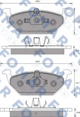 FOMAR Friction FO 687681 Тормозные колодки для VOLKSWAGEN (Фольксваген) FOMAR Friction FO 687681 Тормозные колодки для VOLKSWAGEN (Фольксваген)