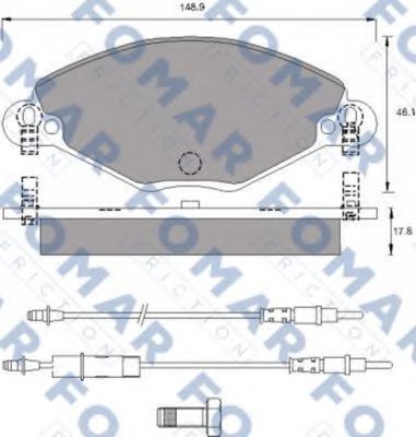 FOMAR Friction FO 787081 Тормозные колодки для CITROëN (Cитроëн) FOMAR Friction FO 787081 Тормозные колодки для CITROëN (Cитроëн)