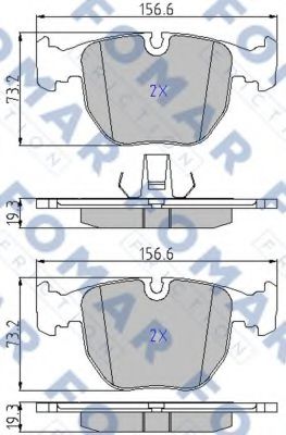 FOMAR Friction FO 900081 Тормозные колодки для BMW (Бмв) FOMAR Friction FO 900081 Тормозные колодки для BMW (Бмв)