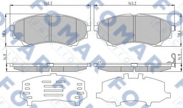 FOMAR Friction FO 969181 Тормозные колодки для MAZDA PROCEED/DRIFTER (Мазда Просид/дрифтэр) FOMAR Friction FO 969181 Тормозные колодки для MAZDA PROCEED/DRIFTER (Мазда Просид/дрифтэр)