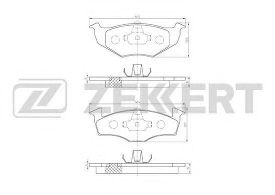 ZEKKERT BS-1011 Тормозные колодки для VOLKSWAGEN (Фольксваген) ZEKKERT BS-1011 Тормозные колодки для VOLKSWAGEN (Фольксваген)