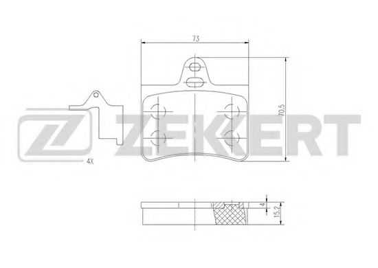 ZEKKERT BS-1020 Тормозные колодки для CITROëN (Cитроëн) ZEKKERT BS-1020 Тормозные колодки для CITROëN (Cитроëн)