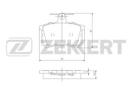 ZEKKERT BS-1096 Тормозные колодки для CHERY EASTAR (Чери Эастар) ZEKKERT BS-1096 Тормозные колодки для CHERY EASTAR (Чери Эастар)