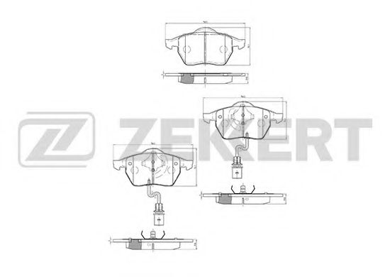 ZEKKERT BS-1131 Тормозные колодки для VOLKSWAGEN (Фольксваген) ZEKKERT BS-1131 Тормозные колодки для VOLKSWAGEN (Фольксваген)