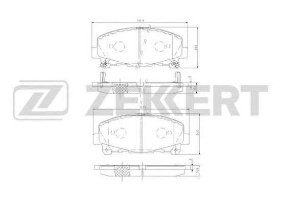 ZEKKERT BS-1134 Тормозные колодки для ACURA TLX (Акура Тлх) ZEKKERT BS-1134 Тормозные колодки для ACURA TLX (Акура Тлх)