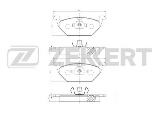 ZEKKERT BS-1136 Тормозные колодки для VOLKSWAGEN (Фольксваген) ZEKKERT BS-1136 Тормозные колодки для VOLKSWAGEN (Фольксваген)