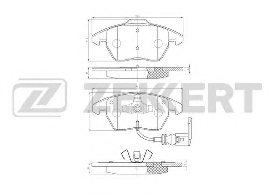 ZEKKERT BS-1141 Тормозные колодки для AUDI TT (Ауди Тт) ZEKKERT BS-1141 Тормозные колодки для AUDI TT (Ауди Тт)