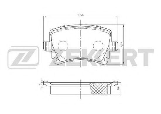 ZEKKERT BS-1142 Тормозные колодки для AUDI TT (Ауди Тт) ZEKKERT BS-1142 Тормозные колодки для AUDI TT (Ауди Тт)