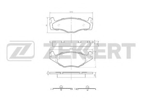 ZEKKERT BS-1154 Тормозные колодки для VOLKSWAGEN SCIROCCO (Фольксваген Сcироccо) ZEKKERT BS-1154 Тормозные колодки для VOLKSWAGEN SCIROCCO (Фольксваген Сcироccо)